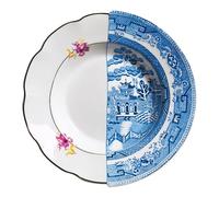 Seletti Assiette creuse en porcelaine Ø 25,4 cm H 4,2 "Hybrid-Fillide