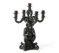SELETTI chandelier BURLESQUE THE WISE CHIMPANZEE (Noir - Polyrésine)