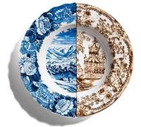 SELETTI Assiette creuse en porcelaine Ø 25,4 H.4,2 "Hybrid-Sofronia