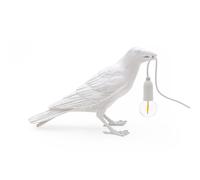 Seletti Lampe De Table Bird Lamp Waiting À Led (Blanc - Résine) Blanc