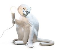 SELETTI lampe de table MONKEY LAMP à LED (Blanc - Résine)