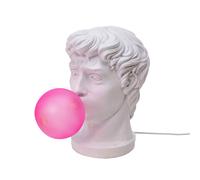SELETTI lampe de table WONDER (Blanc et rose - résine et verre)