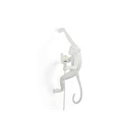 SELETTI Lampe « Monkey » en forme de singe, applique fixée au niveau de la main droite du singe, blanc