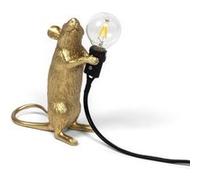 Seletti Lampe Souris Sur Pied En Résine #1 En Or Doré