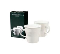 Seletti Lot de 2 tasses en porcelaine Blanc 10,2 x 10 cm