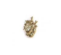 SELETTI Love in Bloom Gold, Porcelain Heart Vase