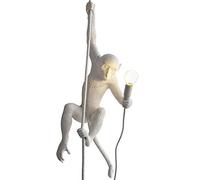 Seletti Luminaire suspendu, Lampe de suspension LED singe, Résine, blanc, 37 x 37 x 76,5 cm