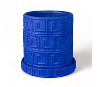 SELETTI - Magna Graecia Greca Vase w/Saucer Bleu