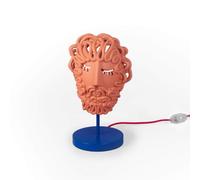 SELETTI Magna Graecia Terracotta Lampe Masque Ulysse Orange