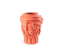SELETTI Magna Graecia Vase en Terre Cuite Homme Orange G