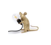 MOUSE-Lampe à poser Souris debout câble USB H14cm Doré