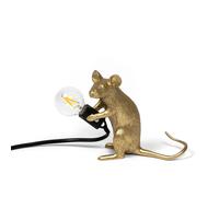 SELETTI - Mouse Lamp Mac Sitting Lampe de table Or