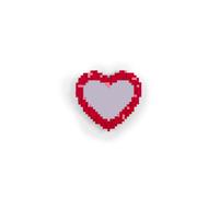 Seletti Pixel Coeur Miroir Rouge