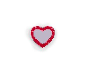Seletti Pixel Coeur Miroir Rouge