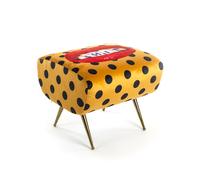 SELETTI pouf rembourré TOILETPAPER (Shit - Tissu en polyester, Structure en bois, polyuréthane et métal)