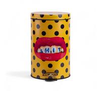 SELETTI - Shit Toiletpaper Home Bac Ø20,5xH27,5 Jaune/Noir/Multicolor