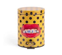 SELETTI - Shit Toiletpaper Home Bac Ø25xH39,5 Jaune/Noir/Multicolor