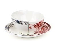 Seletti Tasse à thé avec soucoupe Hybrid-Zora Porcelaine Multicouleur