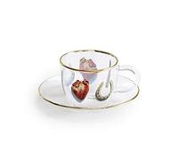 SELETTI ToileTPAPER Tasses à café en verre borosilicate, I Love You