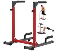 SELEWARE Barre de Dips Robuste, Station de Dips Robuste Avec Hauteur Réglable, Barres Parallèles Multifonctions pour Entraînement de Force à la Maison