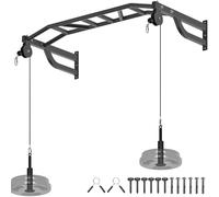SELEWARE Barre de traction murale robuste multifonction avec système de traction Gym LAT et Lift Pulley Attachments Heavy Bag Hanger