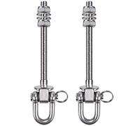 SELEWARE - Cintre Robuste en Acier Inoxydable - Capacité de 300kg - 23,5 cm x M10 - Crochets pour balançoire en Bois et en Acier - pour hamac de Yoga, hamac, Sac de Frappe, véranda