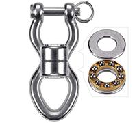 SELEWARE Girevole Con cuscinetto silenzioso, dispositivo di rotazione a 360 ° in Acciaio inossidabile 1200LB Accessorio per appendere Con Fibbia rimovibile per altalena su Albero, sedia amaca