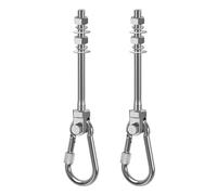 SELEWARE Lot de 2 Crochets de balançoire Robustes en Acier Inoxydable d'une capacité de 680,4 kg pour Poutre en Bois/Acier, matériel de balançoire de Porche de 12,7 cm x M2/12,7 cm pour Aire de Jeux