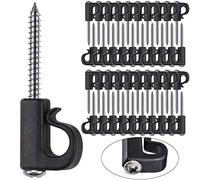 SELEWARE Lot de 40 crochets Q-Hanger, pour lumières de Noël avec vis cruciformes pour garage, fête du Nouvel An, extérieur avec câble à dégagement facile et lumières LED féériques, très résistants