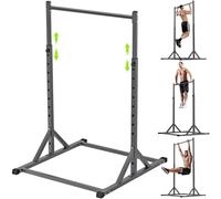 SELEWARE Station de Traction Réglable, Station de Dips Multifonction et Poignées Multiprises, Entièrement Soudée, Capacité de 226,8 kg, équipement de Gym à Domicile