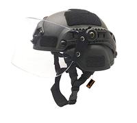 Selewell Airsoft Mich 2000 ACH Casque Tactique avec visière Transparente NVG et Rail latéral