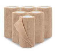 Self Adhesive Bandage Wrap 6 Pack,Elastic Wrap, Non-Woven Sports Athletic Tape for Hand, Leg, Swelling, Grip Tape