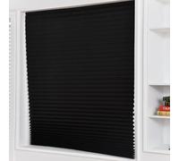 Self-Adhesive Blinds Self-Adhesive Pleated Blinds Half Blackout Window Curtains For Kitchen Bathroom Balcony Shades For Coffee/Office Window(Black,60 * 150)