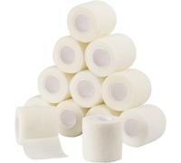Self-Adhesive Cohesive Bandage Strips 5 Cm X 4.5 M,12 Rolls Medical Elastic Bandage Animal Sports Bandage For First Aid,Sports,Horses,Dogs (White)