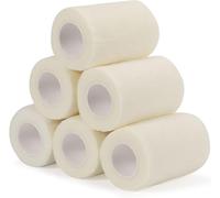 Self-Adhesive Cohesive Bandage Strips 7.5 Cm X 4.5 M,6 Rolls Medical Elastic Bandage Animal Sports Bandage For First Aid,Sports,Horses,Dogs (White)