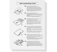 Self Adhesive Cold Laminating Pouches,Laminating Films for Sealing and Protecting Photos,Menus etc Without Laminator,Set of 5,Each 160mm x 222mm for A5,Clear
