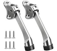 Self-Adhesive Door Stopper,Bumper Buffer,2 Pcs Kick Down Door Stop, Zinc Alloy Rubber Door Stay Stopper with Screw for Garage Gate Office Home - 5.11 inch/ 13cm