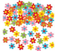Self-Adhesive Felt Flowers Stickers Childrens Art And Craft Activities (Pack Of 60)