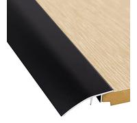 Self Adhesive Floor Cover Strips/Gap Connecting Strips,95/105/115/125/135/145 Cm Doorway Floor Transition Strip, for Threshold Height Less Than 1 Mm(Black,95cm/37.4in)