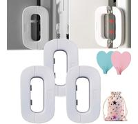 Self-Adhesive Fridge Lock Latch System, Refrigerator Lock Freezer Safety Lock, Freezer Lock for Upright Freezer, For Prevent Protect Kids Children Pets Search the Refrigerators (white,3pcs)