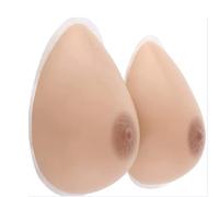 Self-Adhesive Silicone Breast Forms, Drop Shaped Bra Enhancer & Prosthesis Inserts for Crossdresser(XS-400g/Pair/CupAA)