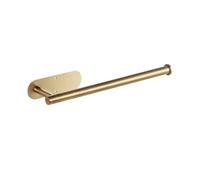 Self Adhesive Toilet Paper Towel Holder Punch-Free Roll Kitchen Hook Storage Stainless(Lengthen Gold)