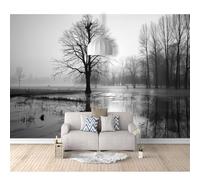 Self-adhesive Wallpaper 3D Custom Mural Reflection of forest plants at night 100x70cm Wall Art Decor Sticker Home Decorations for Adult Bedroom Living Room Stickers