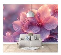 Self-adhesive Wallpaper 3D Large Wall Murals Painted floral pink-purple 100x70cm Sticker For Adults Room Picture Art Decor Paintings Living Bedroom Posters