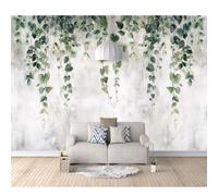 Self-adhesive Wallpaper 3D Large Wall Murals Painted Vine leaves watercolor green 100x70cm Sticker For Adults Room Picture Art Decor Paintings Living Bedroom Posters