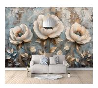Self-adhesive Wallpaper 3D Large Wall Murals Painted Vintage floral leaves golden gray 100x70cm Sticker For Adults Room Picture Art Decor Paintings Living Bedroom Posters
