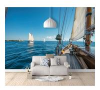 Self-adhesive Wallpaper Mural Scenery of sailing ships in the sea 100x70cm Wall 3D Photo for Bedroom Living Home Decoration Poster Art