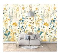 Self-adhesive Wallpaper Photo Premium Art Print Vintage floral leaves beige 100x70cm Wall Mural Decoration Poster Picture Design