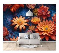 Self-adhesive Wallpaper Wall Stickers Beautiful flowers 100x70cm Mural 3D For Living Room Bedroom Restaurant Office Photo Decoration Tv Background Art Poster