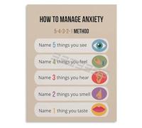 Self Care and Coping Strategies Supportive Poster Canvas Art for Relaxing Home Wall Decor(Framed,08x12inch(20x30cm))